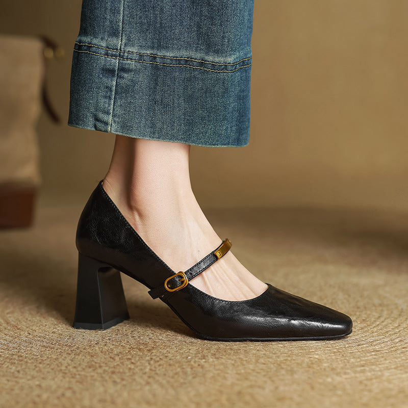 Marleon | Pumps Strap de Cuero