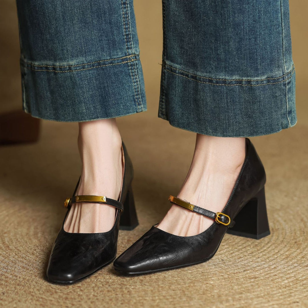 Marleon | Pumps Strap de Cuero