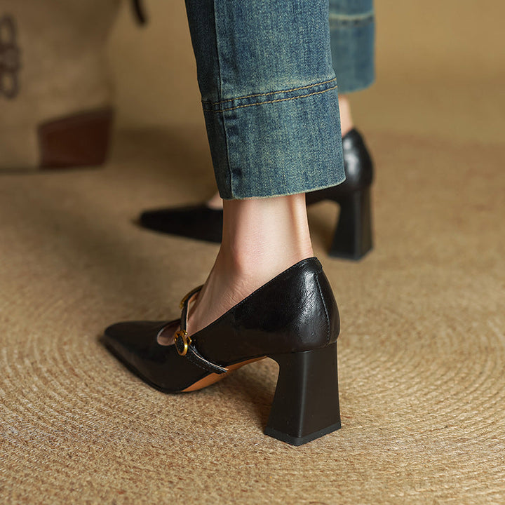 Marleon | Pumps Strap de Cuero