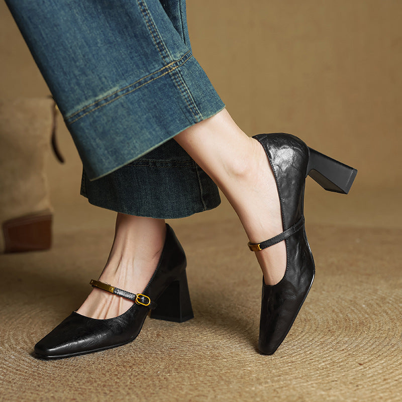 Marleon | Pumps Strap de Cuero