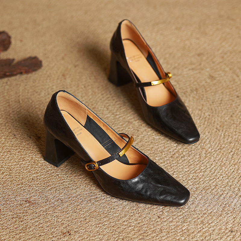Marleon | Pumps Strap de Cuero