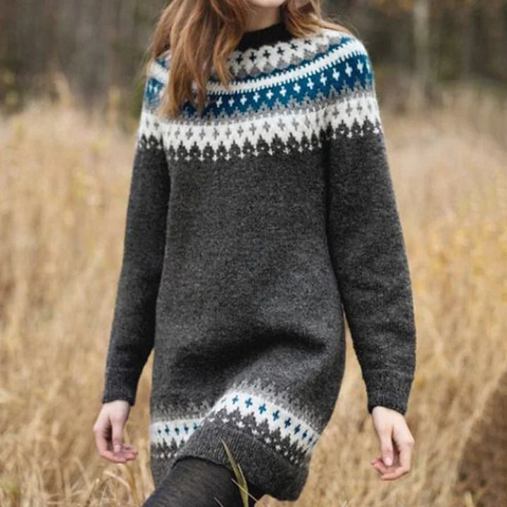 Addison | Vestido de Suéter Nórdico