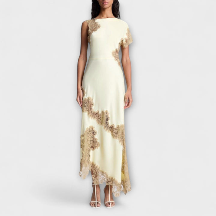 Ariadna | Vestido Largo de Satén y Encaje