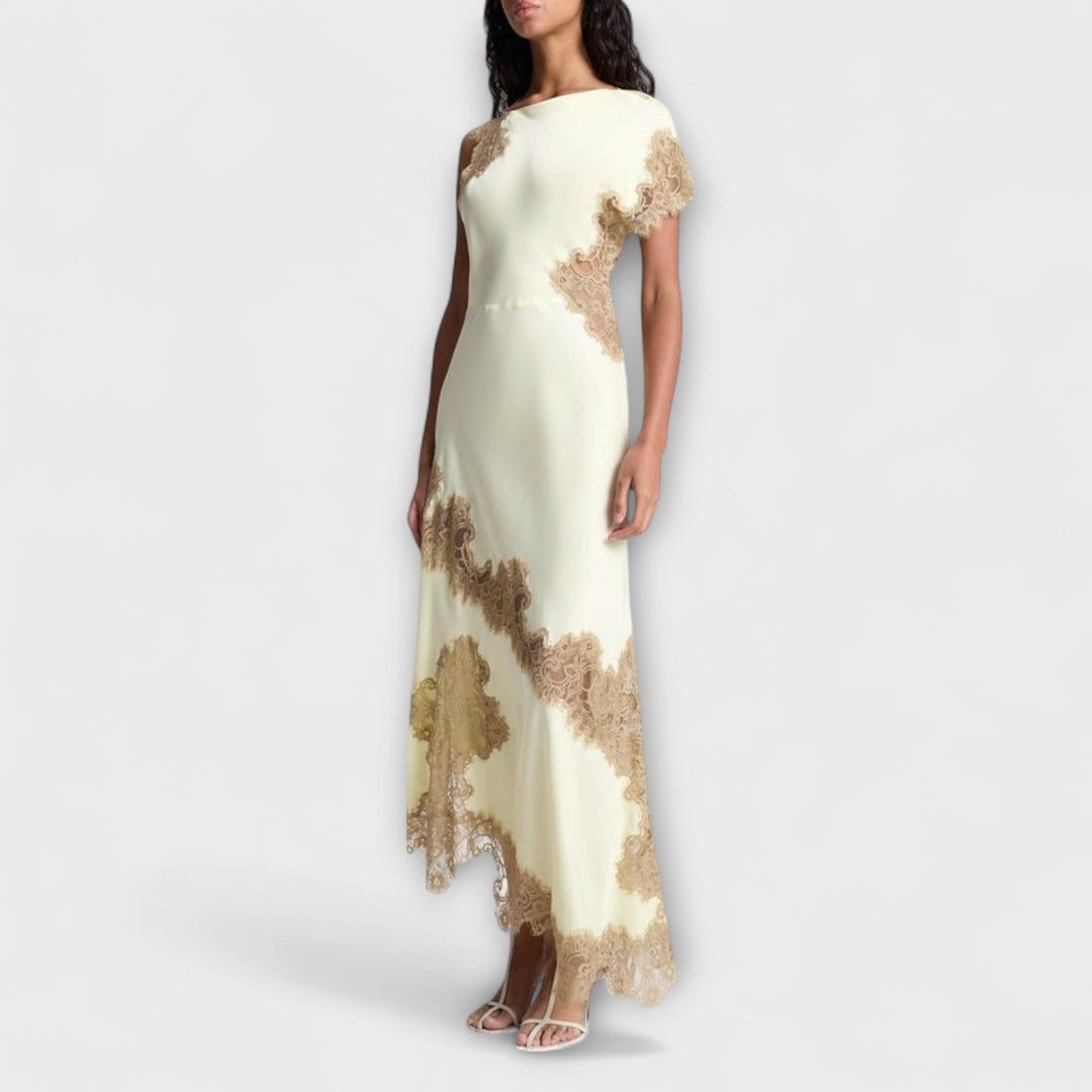 Ariadna | Vestido Largo de Satén y Encaje