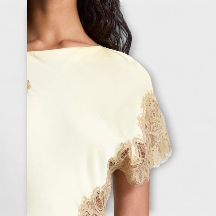 Ariadna | Vestido Largo de Satén y Encaje