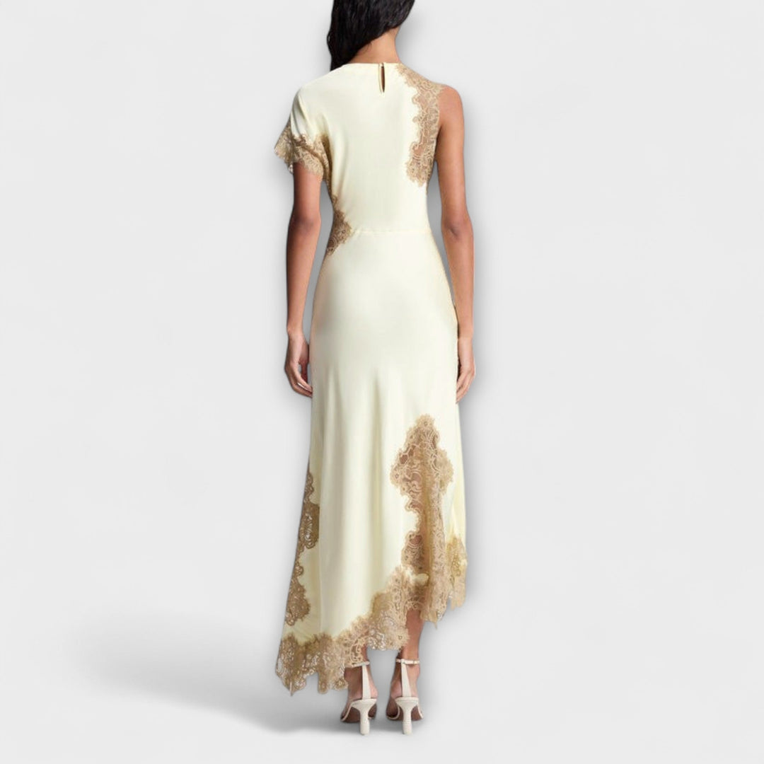 Ariadna | Vestido Largo de Satén y Encaje