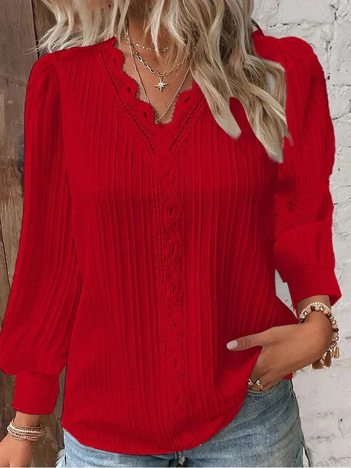 Renata | Blusa Clásica Plisada para Mujeres