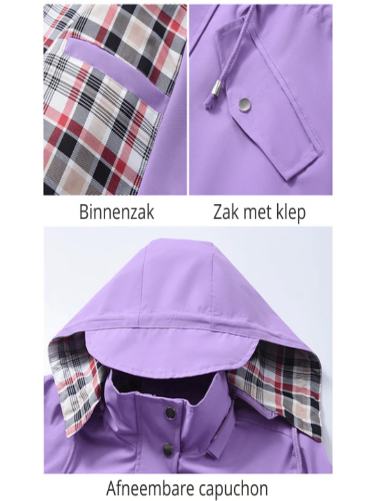 Noor | Chaqueta de lluvia para mujeres con protección total y elegancia moderna para el uso diario
