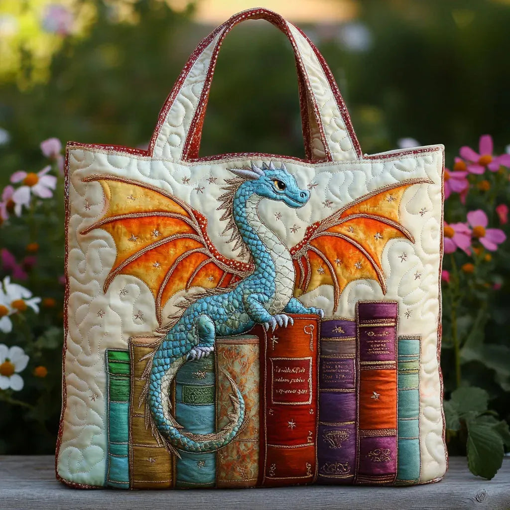 Cartera Artesanal | Dragón Esmeralda Guardián de Libros
