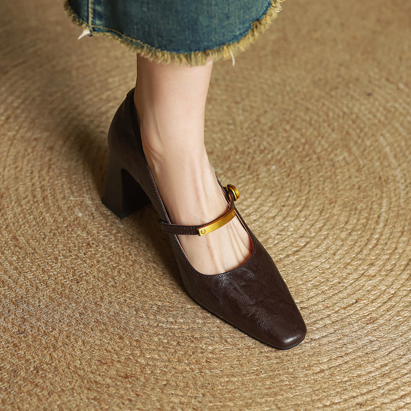 Marleon | Pumps Strap de Cuero