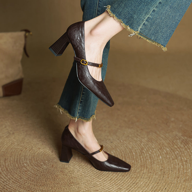 Marleon | Pumps Strap de Cuero