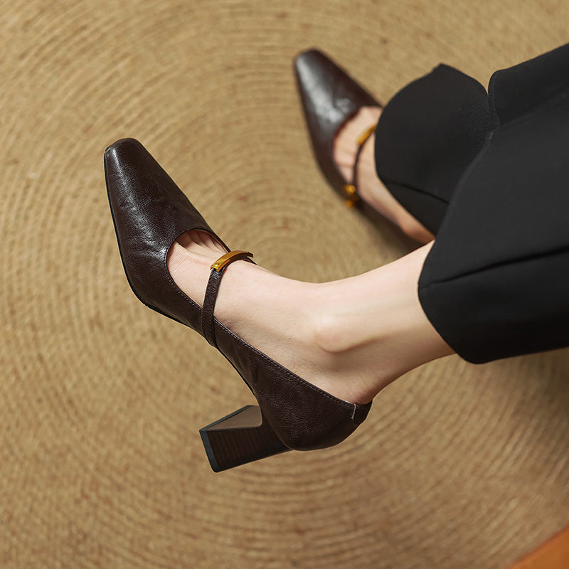 Marleon | Pumps Strap de Cuero