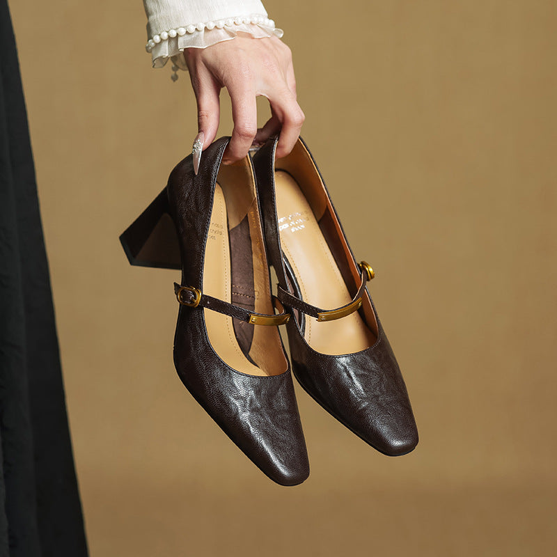 Marleon | Pumps Strap de Cuero