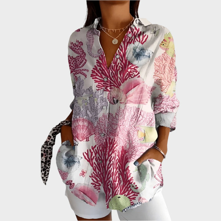 Morena | Blusa Floral con Escote en V