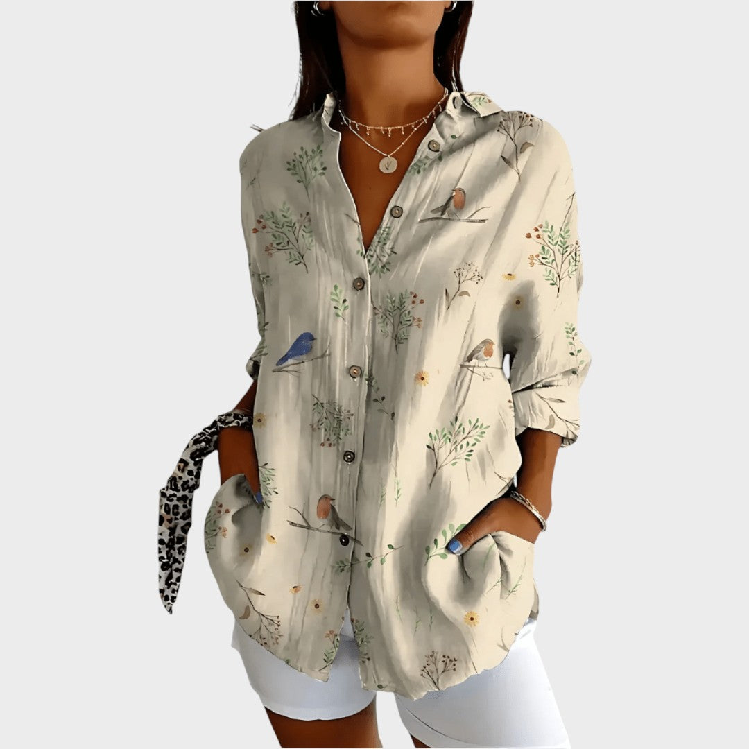 Morena | Blusa Floral con Escote en V