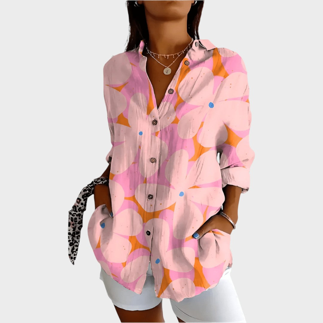 Morena | Blusa Floral con Escote en V
