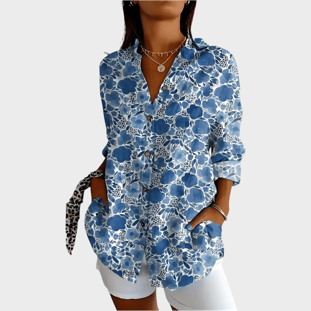 Morena | Blusa Floral con Escote en V