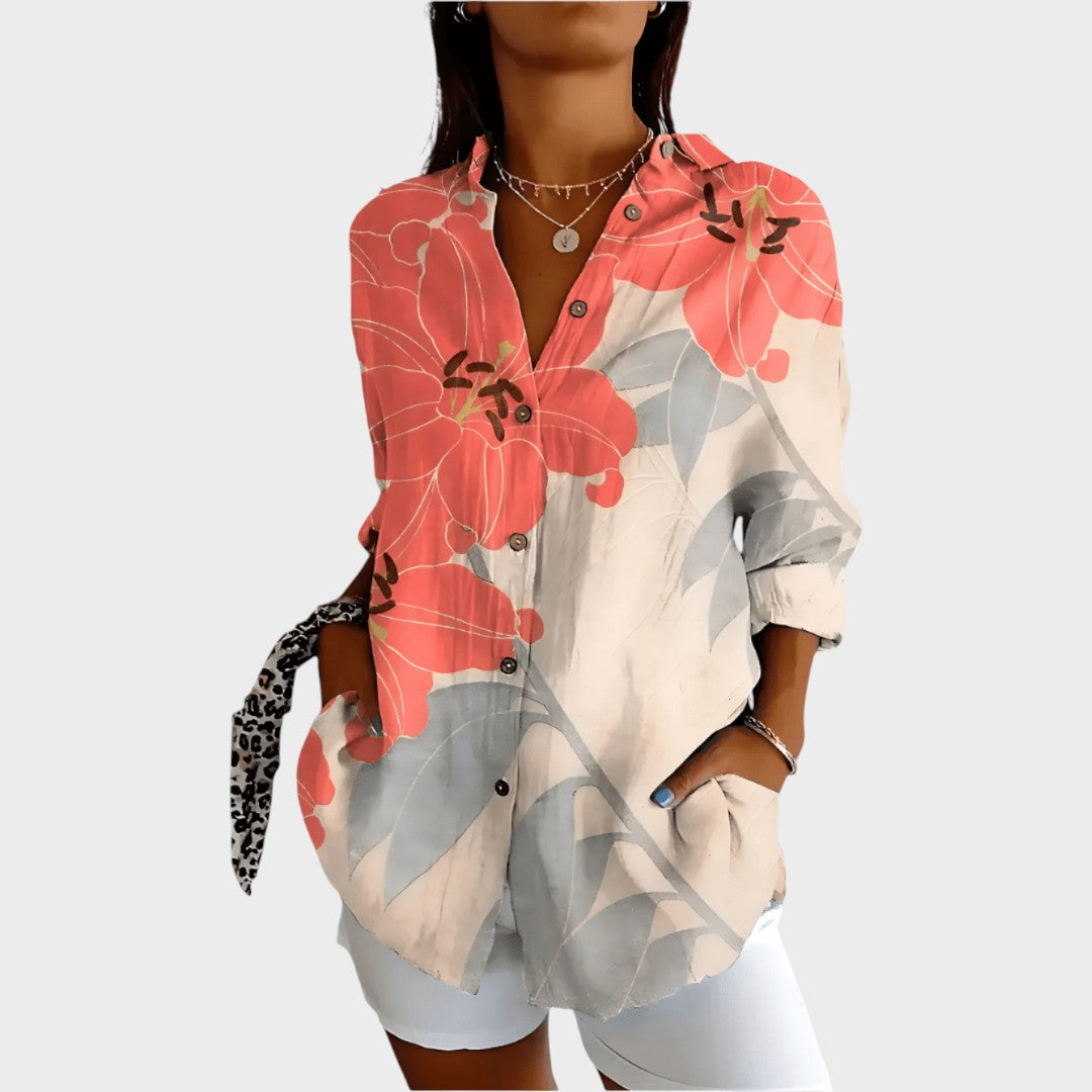 Morena | Blusa Floral con Escote en V
