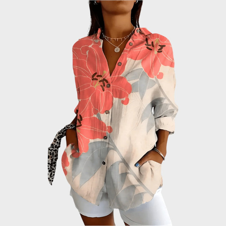 Morena | Blusa Floral con Escote en V