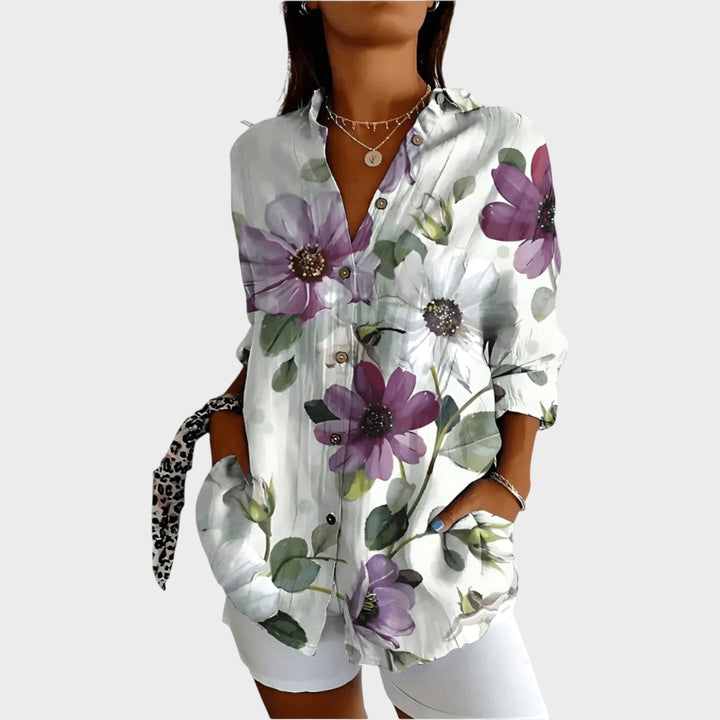Morena | Blusa Floral con Escote en V