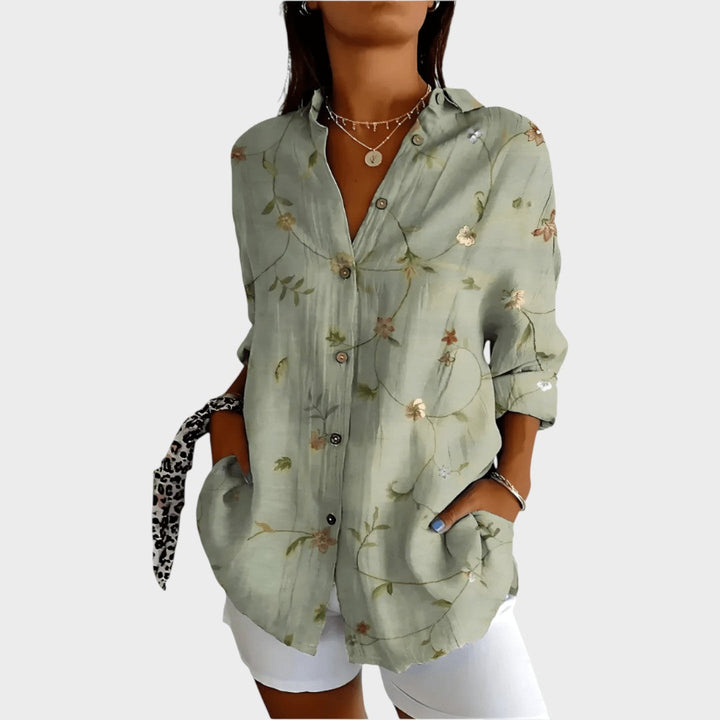 Morena | Blusa Floral con Escote en V