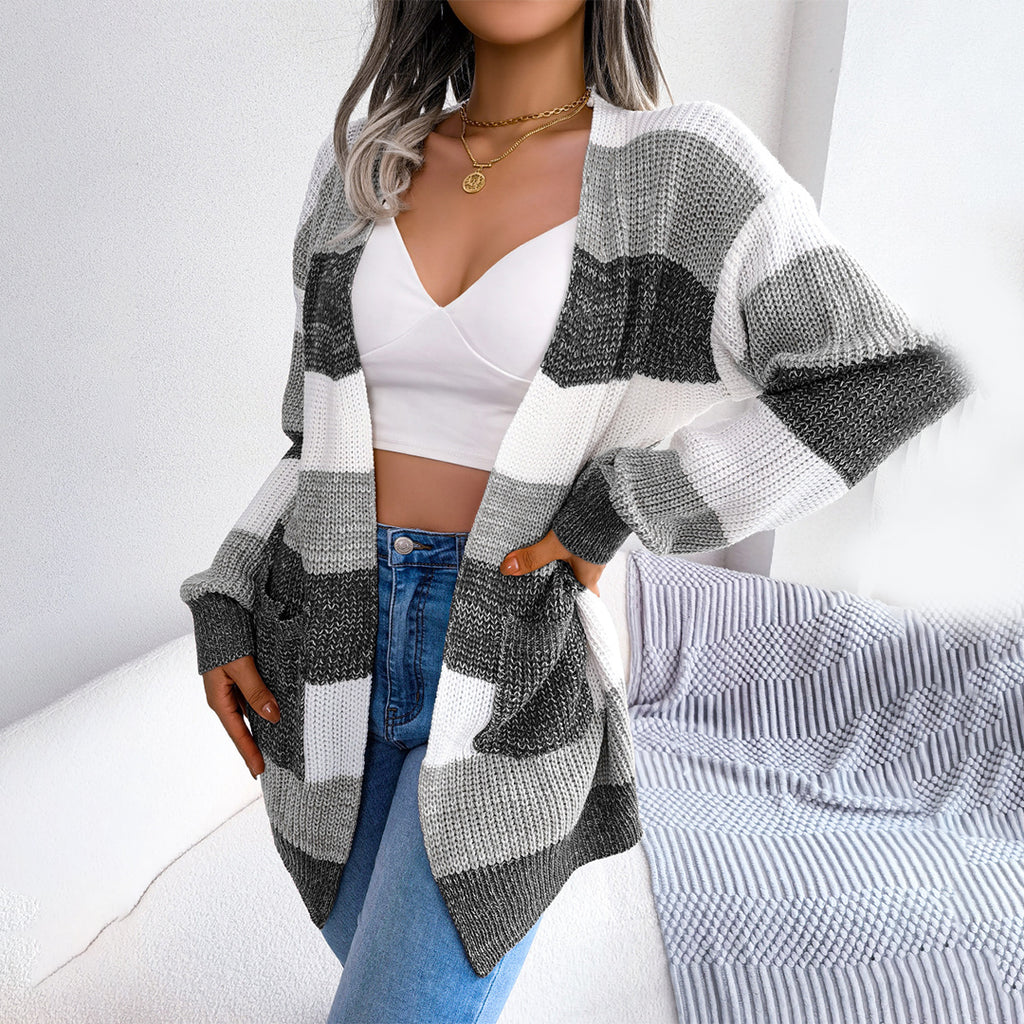 Indira | Cárdigan Oversize a Rayas