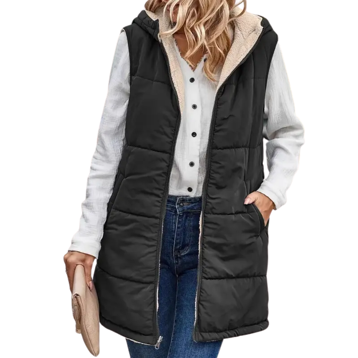 Rylee | Chaleco acolchado reversible con capucha