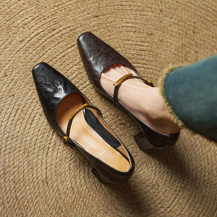 Marleon | Pumps Strap de Cuero