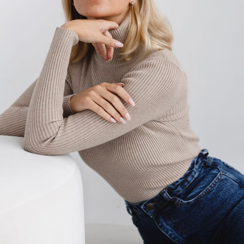 Maeva | Suéter de Cuello Alto Acanalado