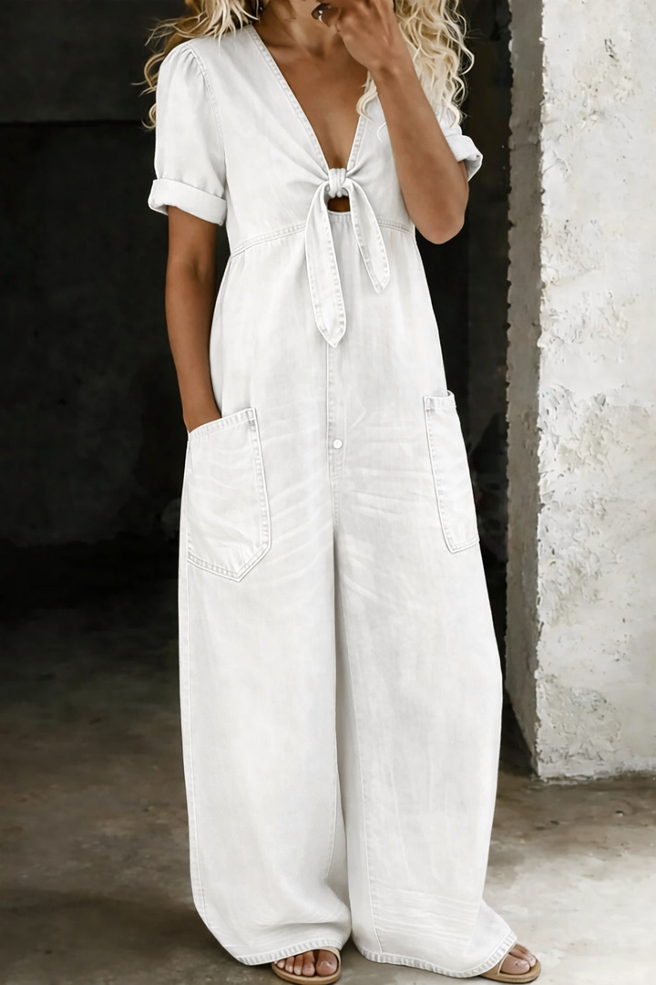 Maya | Enterito de Jean con Escote en V