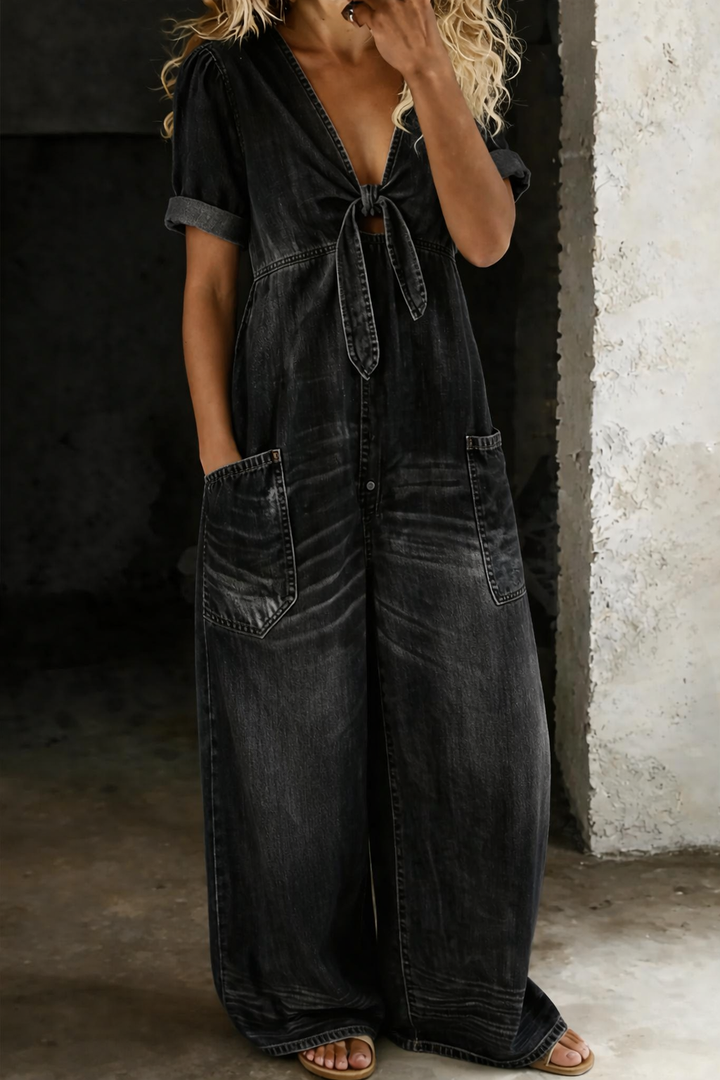 Maya | Enterito de Jean con Escote en V