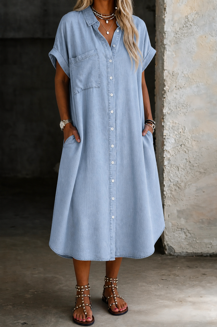 Paula | Vestido Camisero de Jean Liviano