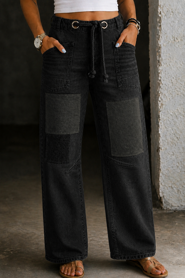 Margarita | Jean con Cordón y Patchwork