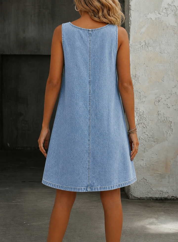 Lisa | Vestido de tirantes de mezclilla casual