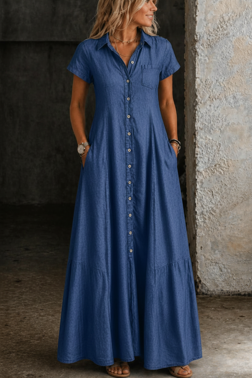Catalina | Vestido Largo de Jean