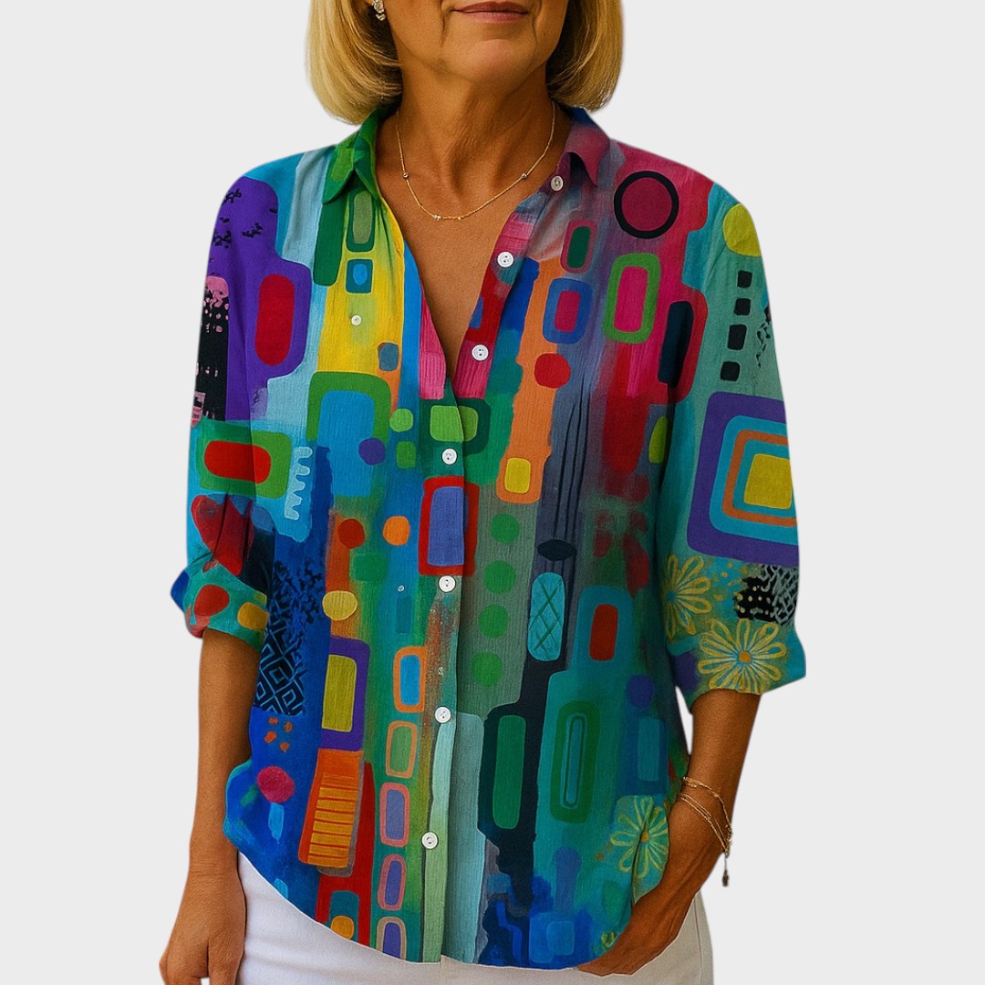 Marlene | Blusa Drapeada Multicolor