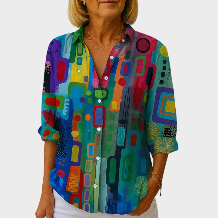 Marlene | Blusa Drapeada Multicolor