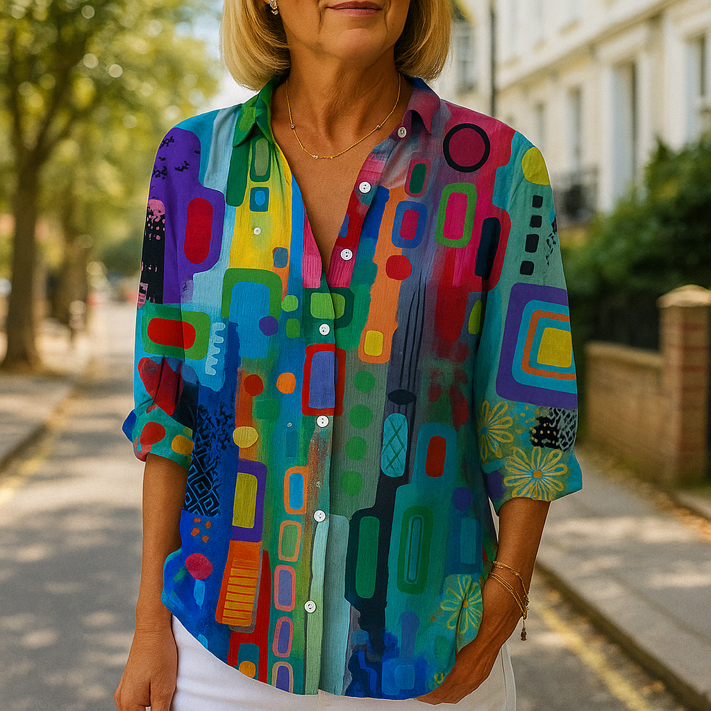 Marlene | Blusa Drapeada Multicolor
