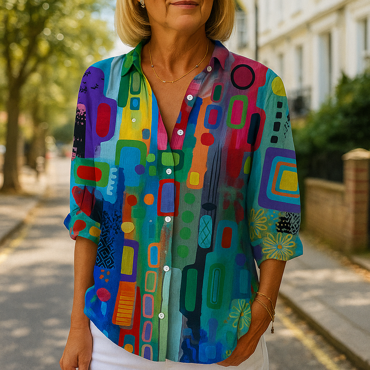 Marlene | Blusa Drapeada Multicolor