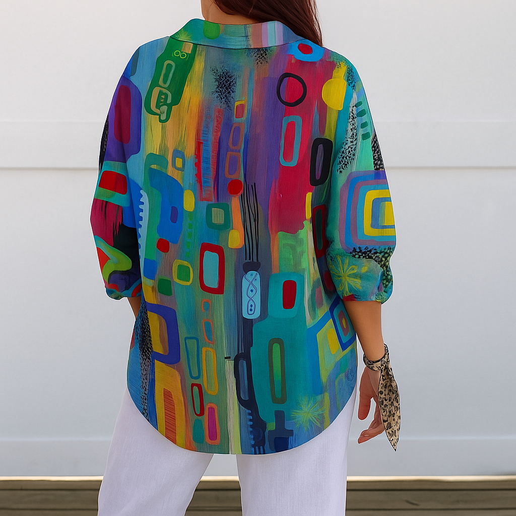 Marlene | Blusa Drapeada Multicolor