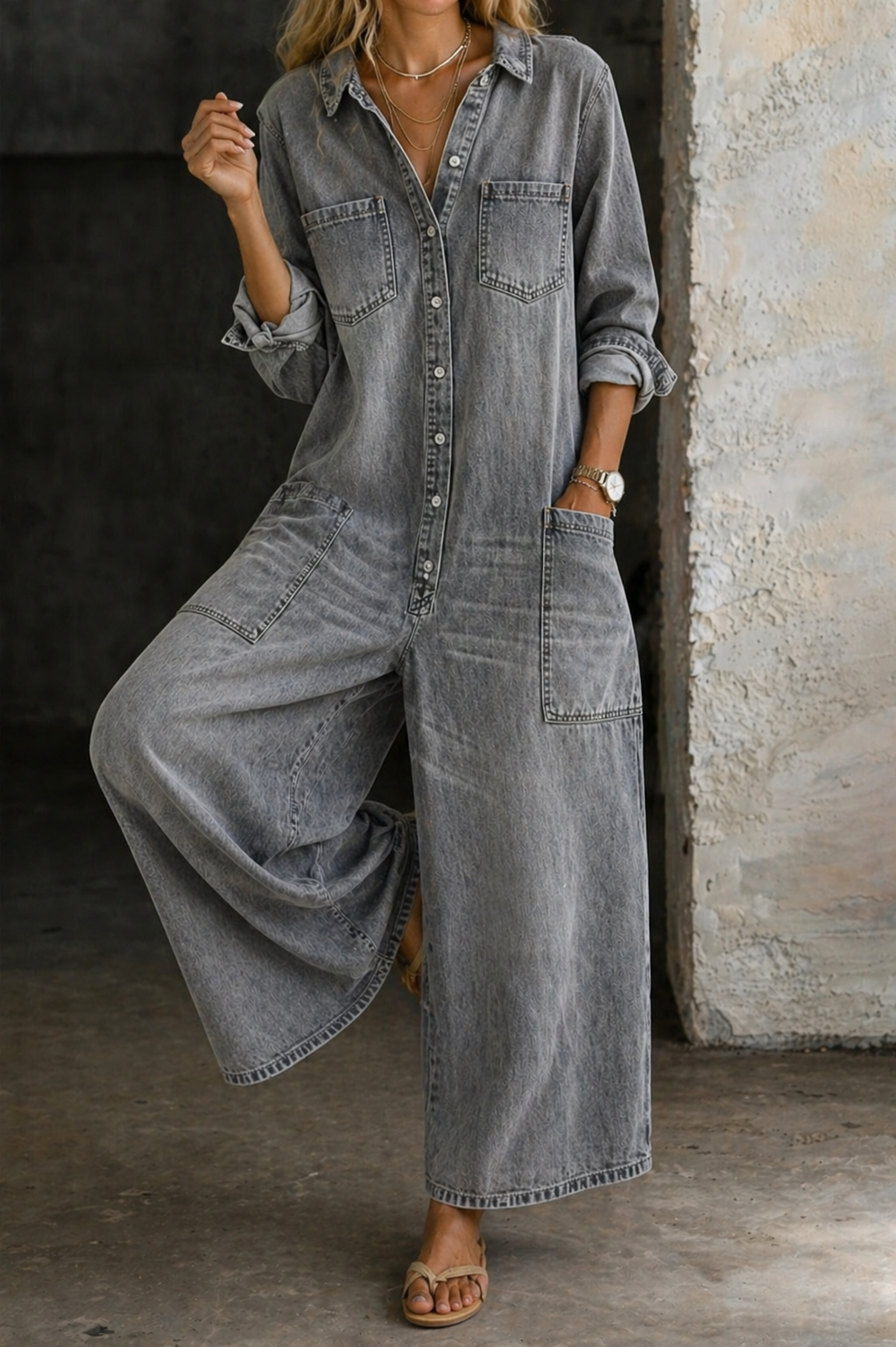 Vivienne | Mono de mezclilla casual