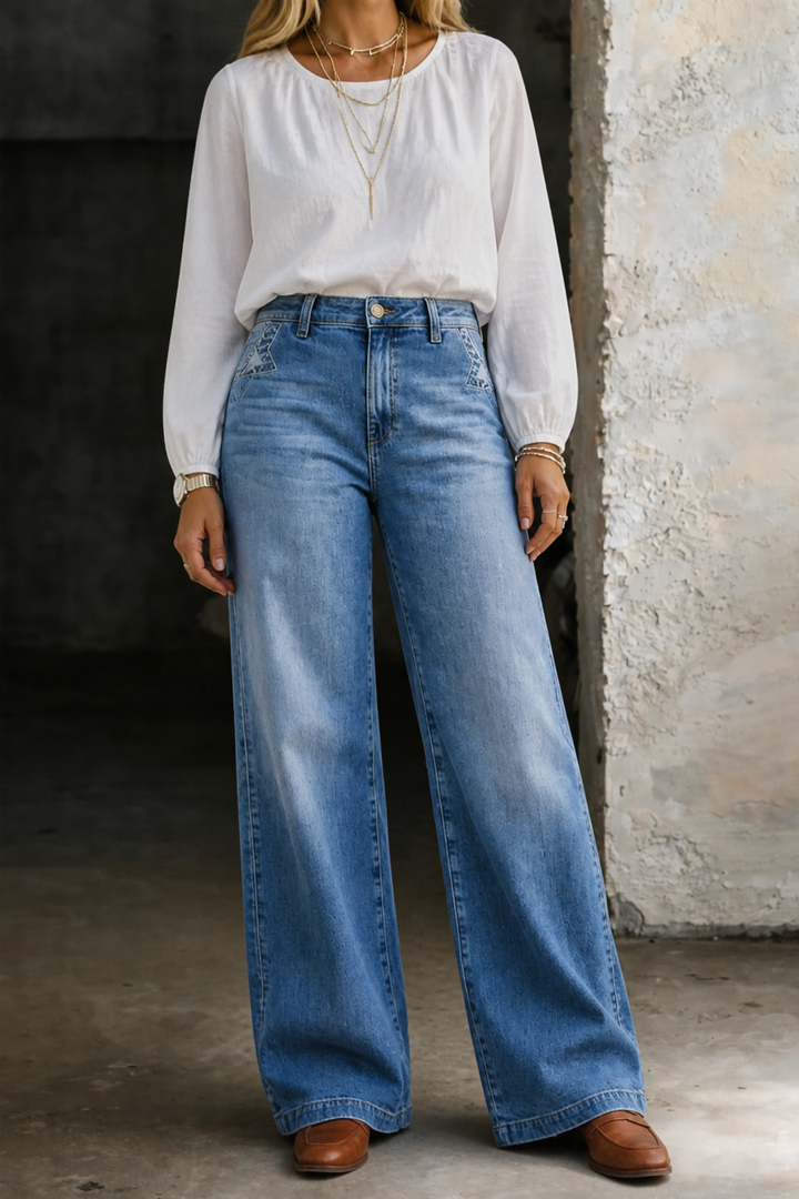 Madie | Jeans de tiro alto vintage