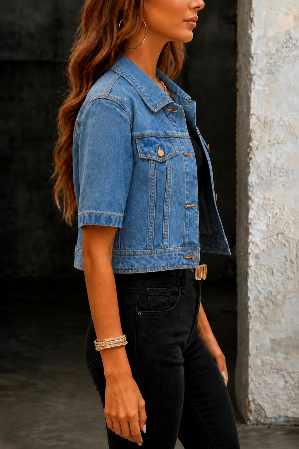 Jessica | Chaqueta de mezclilla corta