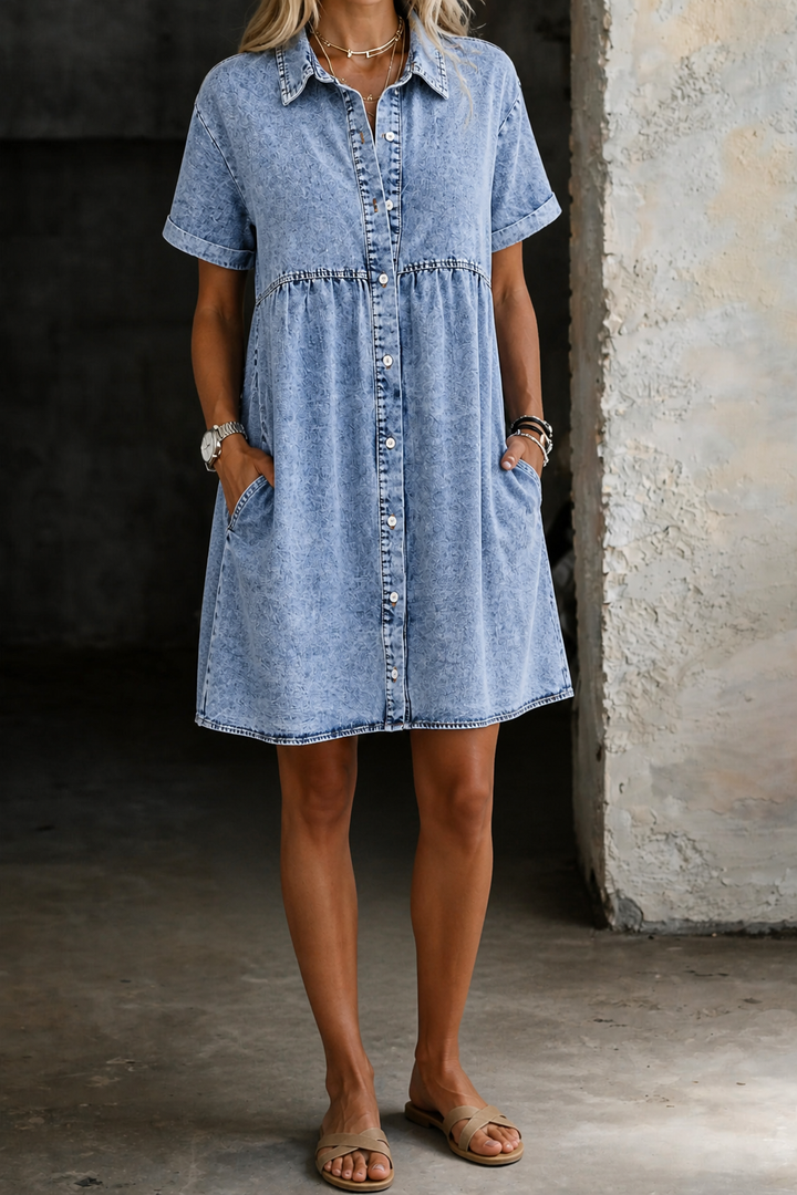 Juana | Vestido Camisero de Jean