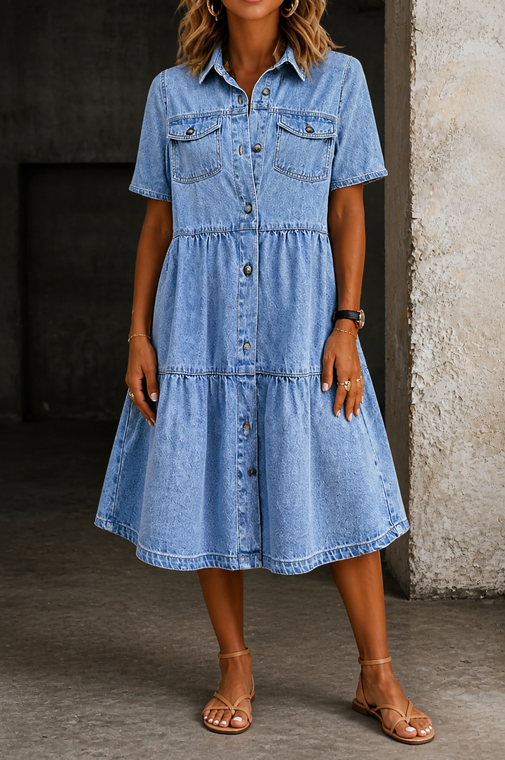 Sofía | Vestido de Jean de Largo Medio