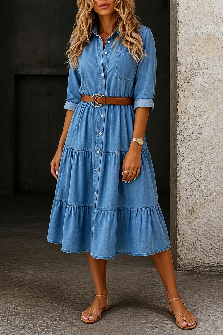 Barbara | Vestido de mezclilla casual y elegante