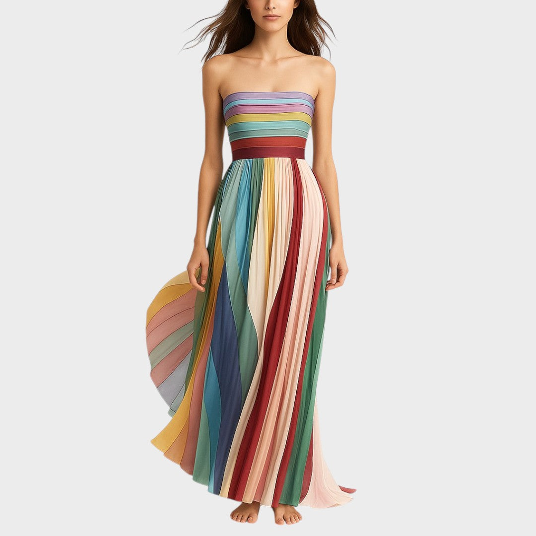 Iara | Vestido Multicolor sin Mangas