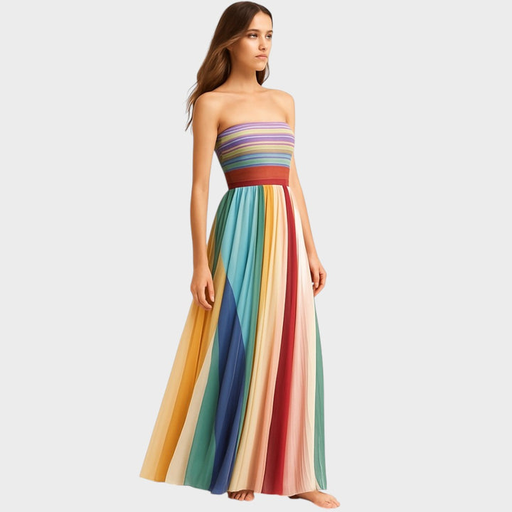 Iara | Vestido Multicolor sin Mangas