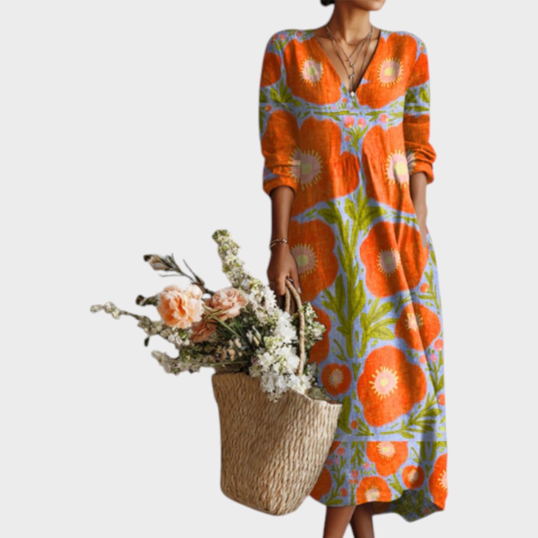 Claire | Vestido Maxi de Lino