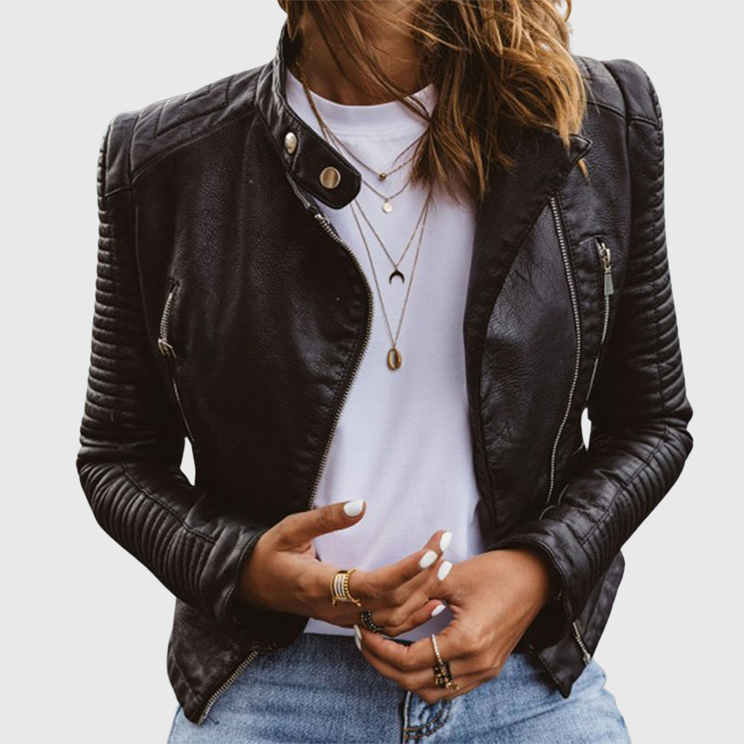 Janet | Chaqueta de Cuero Real